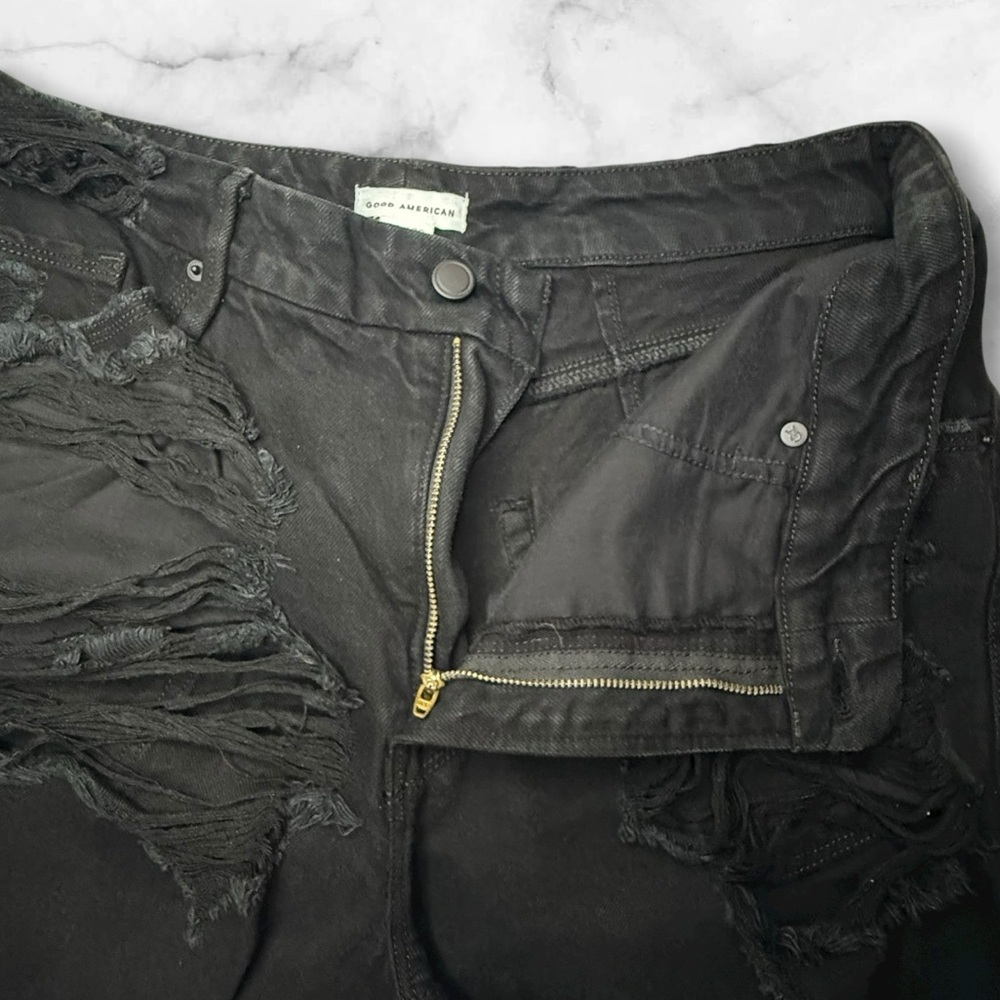 👖 Good American | Good Legs Distressed Jeans | Black |  Size 10/30 - Picture 5 of 12